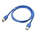 Cable Matters 2-Pack 5Gbps USB 3.0 Cable - 3ft, Short USB A to B Cable, USB3 Cord with Type-B 3.0 Connector for Hard Drive Enclosure/Built-in Hub and More, Blue
