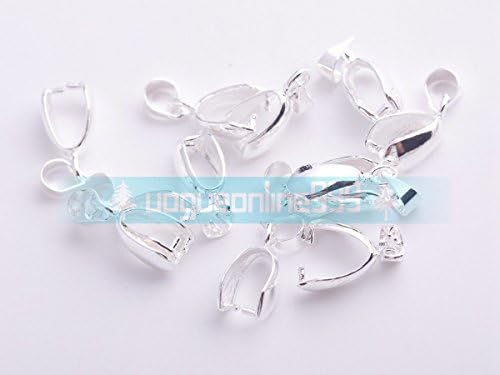 17x7mm Silver Plated 20pcs Gold/Silver/Platinum Findings Bail Connector Bale Pinch Clasp Pendant