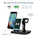 Wireless Charger, ASPECTEK Qi Wireless Charging Stand Compatible for iPhone X/XS Max/XR/8/Plus Samsung Galaxy S9/S8/2 in 1 Charger Station Holder Compatible for Apple Watch Series 2, 3