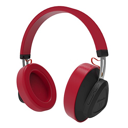 Bluedio TM Bluetooth 5.0 On-Ear Headphones Voice Control Stereo Wireless Headsets for Music& Call,Built-in Mic (Red)