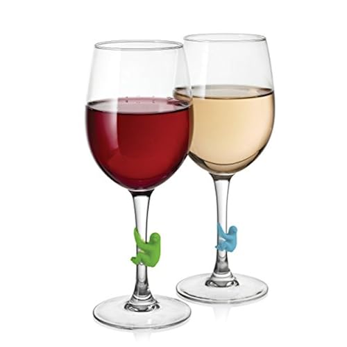 Fred SOCIAL CLIMBERS Sloth Drink Markers, Set of 6 Home & Kitchen, Kitchen & Dining, Dining & Entertaining, Bar Tools & Glasses, Glass Markers