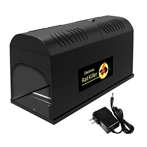 P PURNEAT Electronic Rat Trap, Mouse Rodent Traps Electronic,High Voltage Emitting,Effective Powerful Killer Rat,Squirrels Mice Similar Rodent【2018 Upgraded】 Humane Rodent Zapper (Rap trap02)