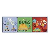 C.R. Gibson Vehicles, Bugs, and Counting Chunky Board Books for Baby Boys, 9 x 3 x 0.8 inches, 3 pieces