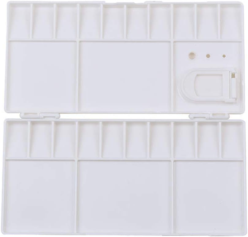 Weimay Folding Paint Tray Professional Plastic Watercolor Oil Palette Painting Tray with Hand Shank Rectangular,21 * 10.5cm