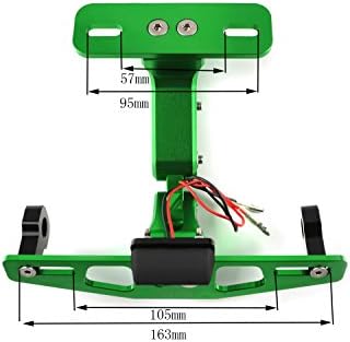 Motorcycle Adjustable Universal License Plate Frame Holder Bracket For Kawasaki Z250 Z300 Z750 Z800 Z1000 Ninja 250 with light