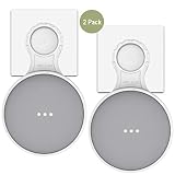 MTSmart Outlet Wall Mount Holder for Google Home Mini, Strongest Protecting Speaker Stand Hanger, Space-Saving Accessories for Google Mini Voice Assistant (White - 2 Pack)
