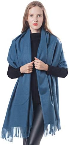 Gift Box Women Soft Cashmere Wool Scarf Large Pashminas Shawl and Wrap Warm Stole Blanket 78"x 28"