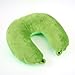 SleepMax MicroBead Ultra Soft Travel Neck Pillow - Hypoallergenic Velvety Cover w/Easy Comfort Snap (Light Green)