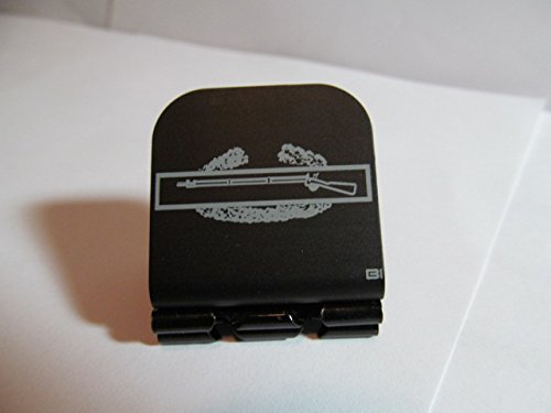 Combat Infantry Badge Laser Etched Hat Clip Black