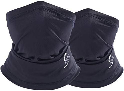 SAITAG 2 Pack Neck Gaiter Face Mask Reusable Face Masks Washable Bandana Sun Dust Protection Elastic Face Cover Scarf