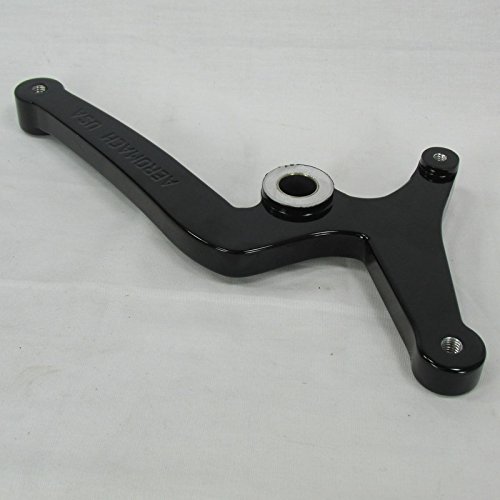Aeromach (CI-2030) 2015 Up Indian Scout Heel Toe Shift Lever (Controls) Gloss Black WITH Matching Brake Pedal Peg - CNC Billet Aluminum MADE IN THE USA - Motorcycle Chopper Scout 60 Shifter