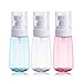 Fine Mist Spray Bottle for Women, 2oz Empty Refillable Makeup Travel Bottles, Airless Water Mister Plastic Clean Atomizer for Body Facial Perfume Cosmetic Lotion -3Pcs/60ml