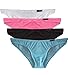 WINDAY Men Briefs Breathable Ice Silk Triangle Bikinis and Briefs D318 L 4-Pack Mixed Color A