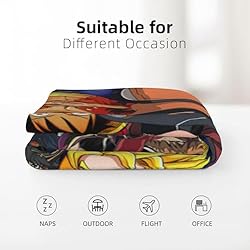 Anime Characters Flannel Throw Blanket