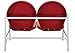 Crosley Furniture Griffith Metal Outdoor Loveseat, Red