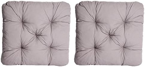 Curonian Outdoor/Indoor Furniture Alma Seat Cushions 19.7"x19.7"x2.3", set of 2 (Grey)