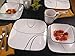 Corelle Square Simple Lines 18-Piece Dinnerware Set, Service for 6 (1088646)