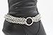 TFJ Women Western Fashion Jewelry Boot Chain Bracelet Silver Metal Bling Turquoise Blue Flower Shoe Charm