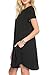 TINYHI Women's Swing Loose Short Sleeve Tshirt Fit Comfy Casual Flowy Tunic Dress, X-Large, S_black_pocket