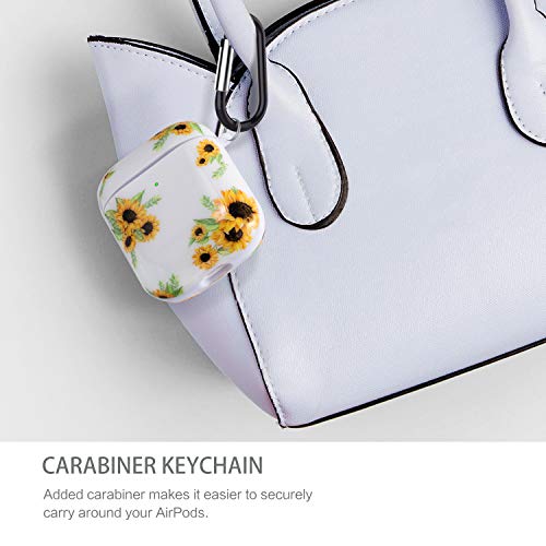 Cutebricase AirPods Case Silicone Protective Cover for Apple AirPods 2 & 1 Compatible with Wireless Charging(Sunflower)