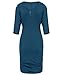 BIUBIU Women's Cold Shoulder Bodycon Bandage Club Party Midi Dress Turquoise 2XL