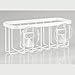 iDesign Rust-Resistant Stainless Steel Sponge Holder for Kitchen Sink with Suction Cups, The Gia Collection - Set of 1, Pearl White