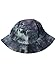 C.C Unisex 100% Cotton Packable Reversible Tie Dye Bucket Sun Hat, Black/Grey