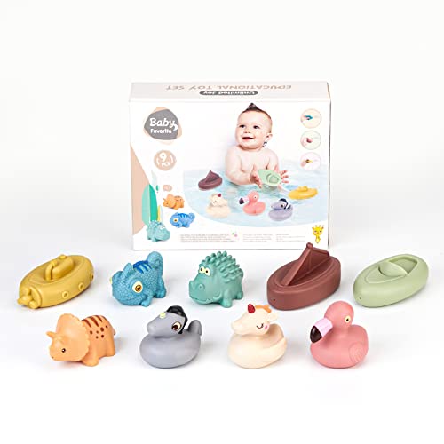Baby Bath Toys Pack Bath Squirt Toys Silicone Ocean Animals