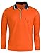 BCPOLO Zip Polo Shirt Athletic Long Sleeve Dri Fit Zip Polo