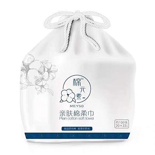 WANGPEI 1Roll Disposable Cleaning Face Towel,100% Pure Cotton Thicker Soft Multi-Purpose Disposable Wet and Dry Wash Towel