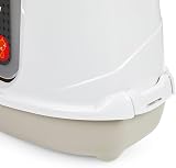 Petface Hooded Corner Cat Litter Tray 56L x 38W x 46H cm with Scoop view 4