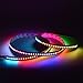 Mokungit 3.2ft/1m APA102-C 144 LEDs 5050 RGB Individually Addressable RGB Full Color Magic LED Strip DC5V (White PCB Non-waterproof IP20)