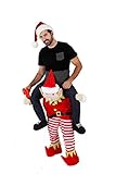 Christmas Piggyback Ride On Tipsy Elf Costume (Standard)