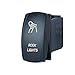 QUNQI STAR 5 pin Laser Backlit Rocker Switch Rock Lights 20A 12V On/Off LED Light Toggle Switch with Jumper Wires Set（Rock Lights,Red）