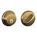 Schlage B60 N 609 Deadbolt, Keyed 1 Side, Highest Residential Security, Antique Brass