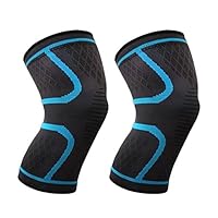 QCHOMEE Knee Compression Man Woman Support Knee Protector Breathable Knee Brace Crossfit Ligament Sport Elastic Knee Pads Pain Relief Strap Pressure for Fitness Race Basketball Volleyball Jogging