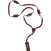 Generic Santa Muerte thread rosary. Rosario de hilo de la Santa Muerte. (Red) Jewelry joyeria accesorios