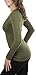 ToBeInStyle Women's Long Sleeve V-Neck T-Shirt (Medium, Olive)