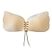 LamourLove Strapless Bra Self Adhesive Push Up Bra Reusable Silicone Invisible Backless Bras for Women