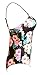 One Pieces Solid Floral Pin Up Sexy Women Front Strappy Cross Swimwear-KJQ999-BKF4
