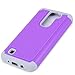 LG Escape 3 Case, LG K8 Case, LK [Drop Protection] Hybrid Dual Layer Armor Defender Protective Case Cover for LG Escape 3 / K8, Violet
