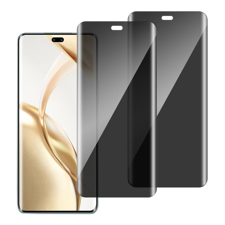 chejuza Privacy Screen Protector for Honor 200 Pro [2 Pieces], 9H Hardness, Full Coverage Anti Spy Tempered Glass, HD Screen Protector