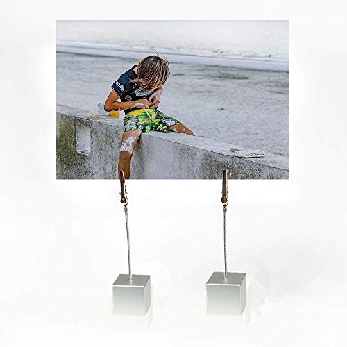 Table Number Holder Name Place Card Holder Memo Clip Holder Stand Note Holder Pictures Card Paper Menu Clip (Silver) (10PCS) - Thumbnail 2