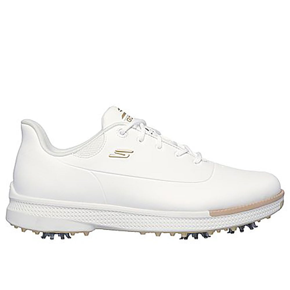 Jasmine Golf Shoe, White/Gold, 6