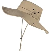 Sun Hats for Men Women Fishing Hat Packable Wide Brim Outdoor Hiking Beach Summer Bucket Cowboy Hats UPF 50+