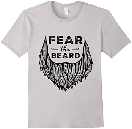 Mens Fear The Beard XL Silver