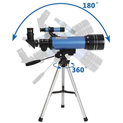 image for ZENSTYLE 70mm Refractor Telescope for Kids Adults and Astronomy Beginn