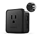 PISEN Portable AC Outlet Mini Power Strip with 2.4A 2 USB Ports 12W Mini Socket Wall Charger,Wall Adapter USB Plug Charging Ports for IPhone, IPad, Samsung Galaxys, Nexus, Tablets, Moto, LG and More