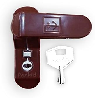 ComfoRED- Home Security Window Door Restrictor Sash Jammer with Lock (Dark Brown)