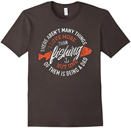 Men's Fishing Dad T-Shirt for Father Likes to Fish Gift Shirt Large Asphalt
